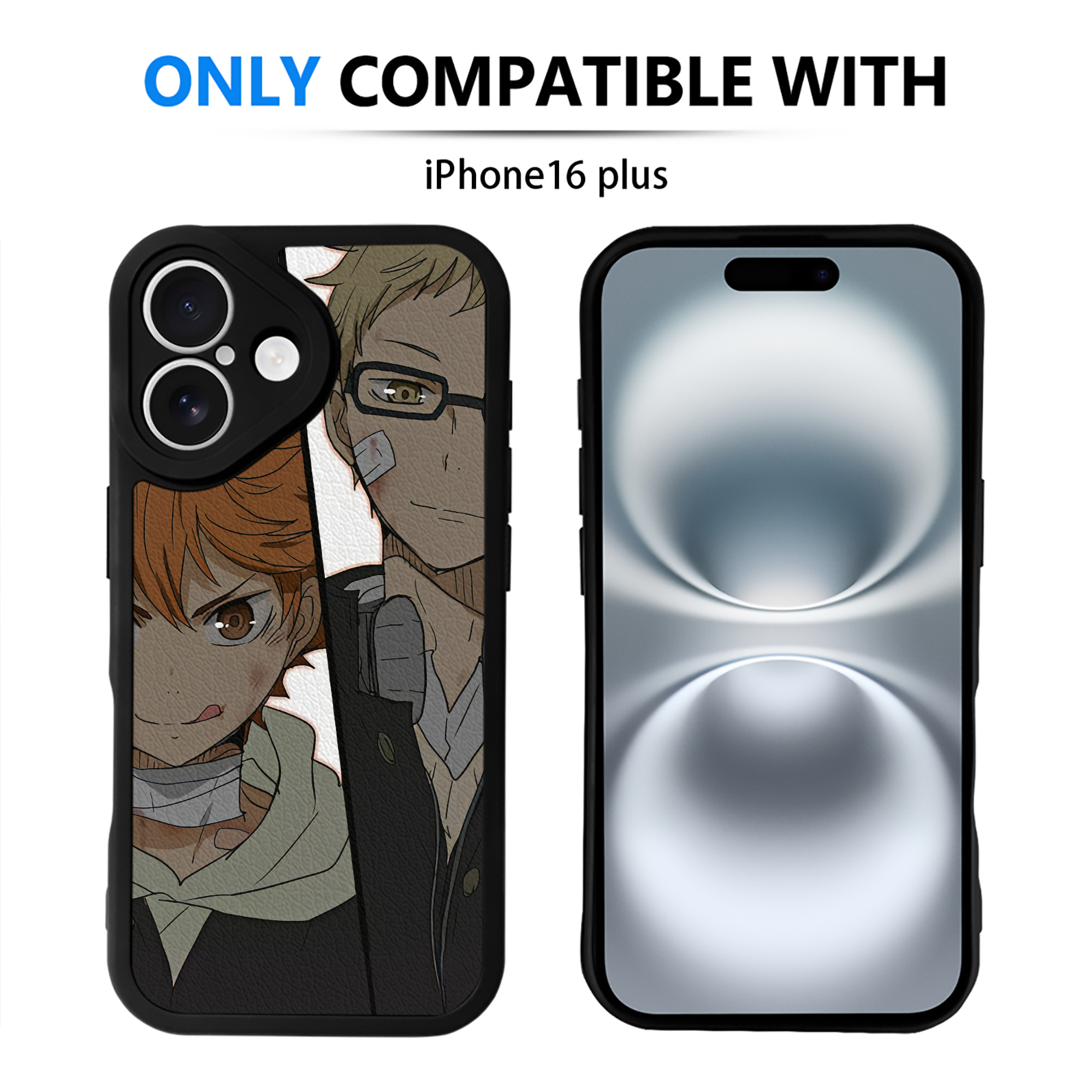 （画像用） ハイキュー!! Haikyu!! 【iPhone 16シリーズ対応】シリコンスマホケース（レザー調） 材質：シリコン